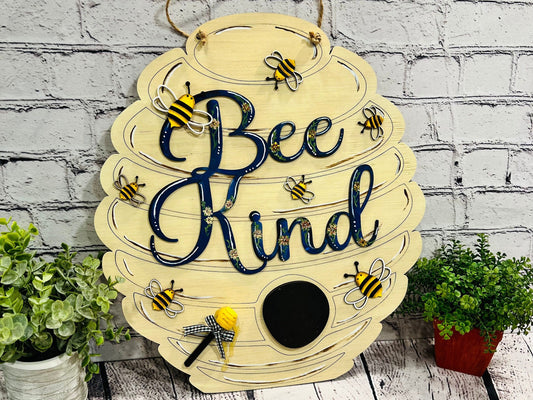 Bee kind wall decor